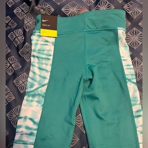 Brand new w tags NIKE girls tight fit dry fit training shorts size small